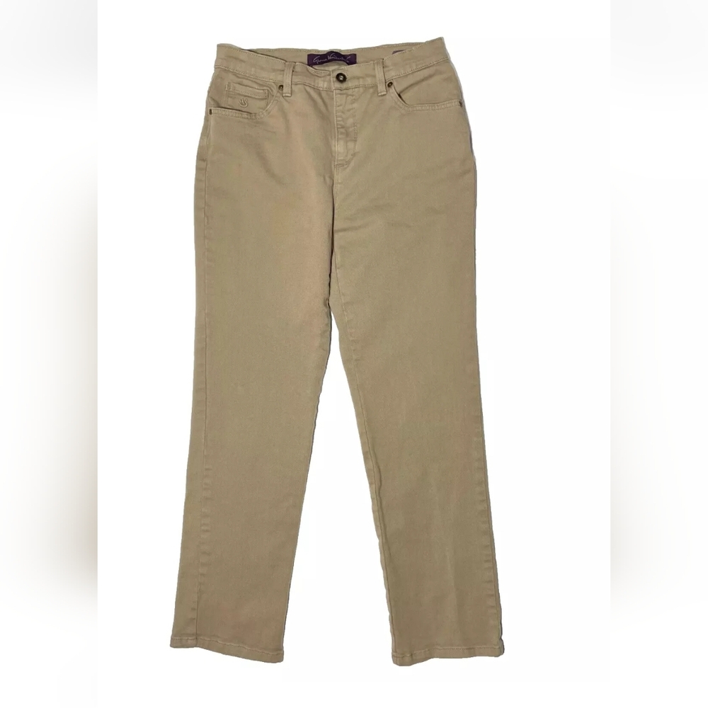 Gloria Vanderbilt Women's 4 Petite Brown Amanda Slim Heritage Fit Jeans 4P #S3